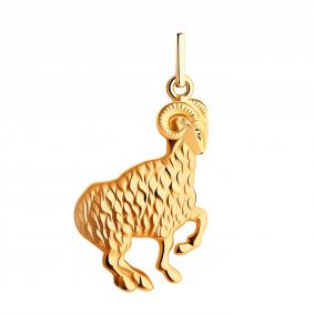 Золотая подвеска Знак зодиака Овен МАГНАТ М1106 овен М1106 овен фото